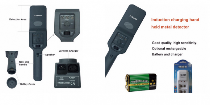 Güç Göstergesi ile Alarm / Düşük Pil El Değnek Metal Dedektörü UV140